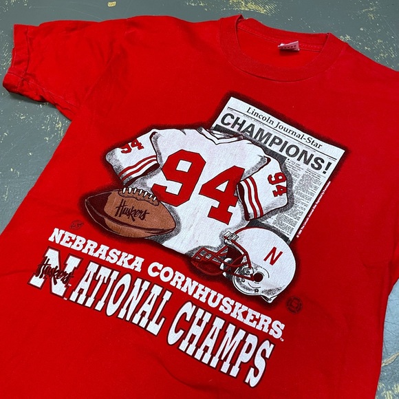 Nebraska Cornhuskers NCAA Shirt Large Football National Champions University - Picture 3 of 6